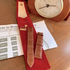 Cartier authentic 15mm alligator watch band france